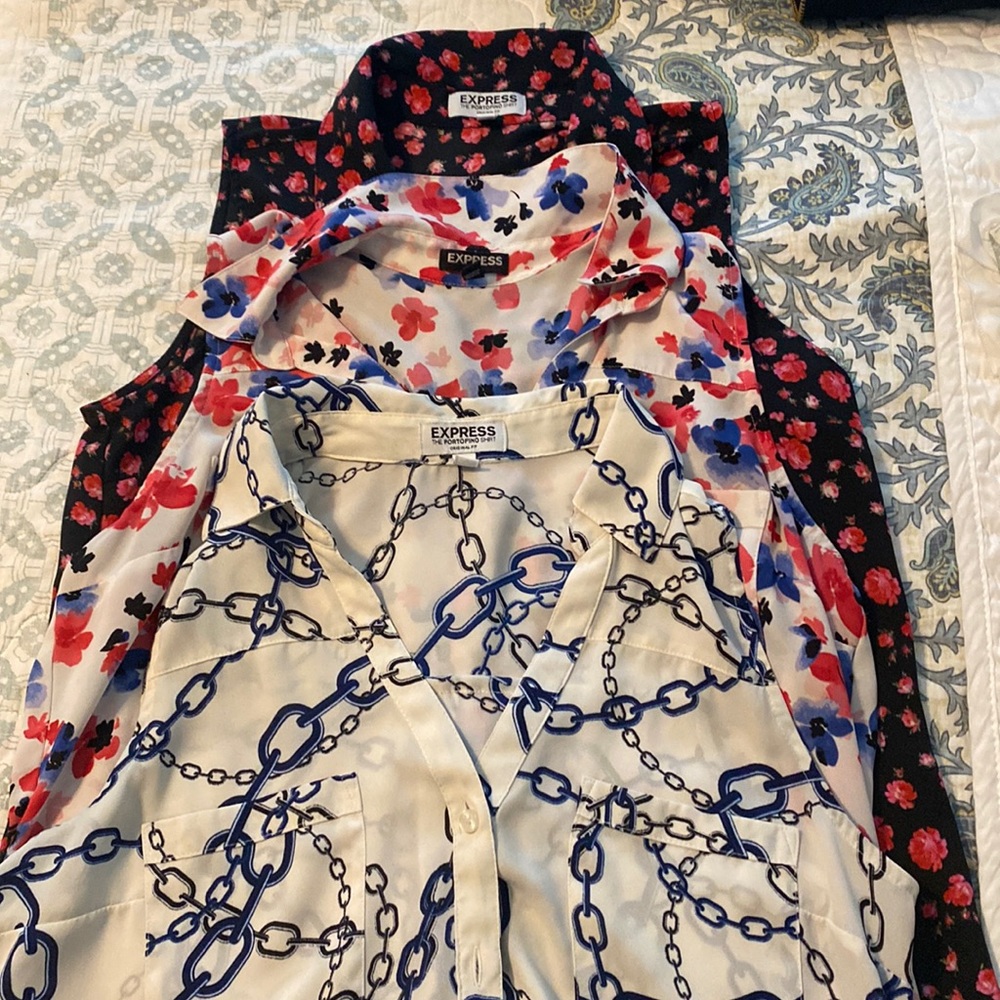 3 Sleeveless Portofino Express Shirts Small